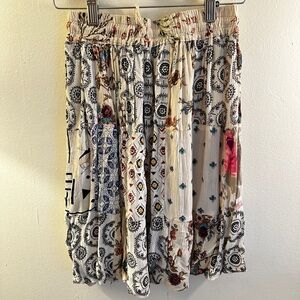 NWOT Bohemian Patchwork Flowy Skirt